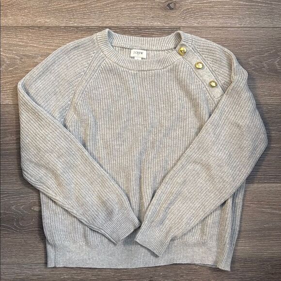 J. Crew Sweaters - J.Crew Gray Sweater with Gold Buttons
